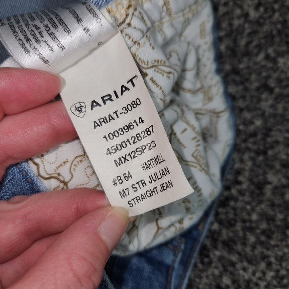 Ariat Men's M7 Slim Straight Jeans - Light Blue 36x36 - Picture 3 of 11